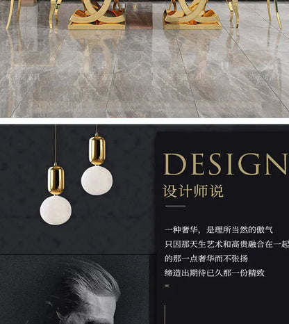 Kitchen Marble Dining Table Restaurant Side Chairs Living Room Study Dining Table Writing Office Muebles Commercial Furniture - Kimlud