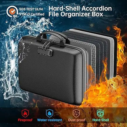 Fireproof Waterproof Document Bag Portable Hard Case for Certificates Passports Gun Safe | Kimlud Luxury Bag