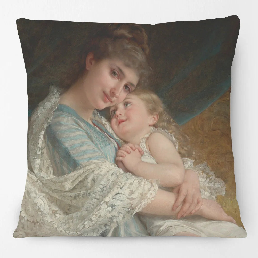 European Retro Vintage Oil Paintings Cushion Cover Beautiful Woman Lady Girls Print Decorative Pillow Case