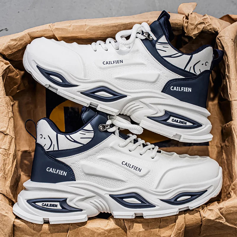 Mens Running Shoes New High Top All Season Street Trendy Wear-resistant Thick Sole Casual Sneakers Original Sports Shoes for Men