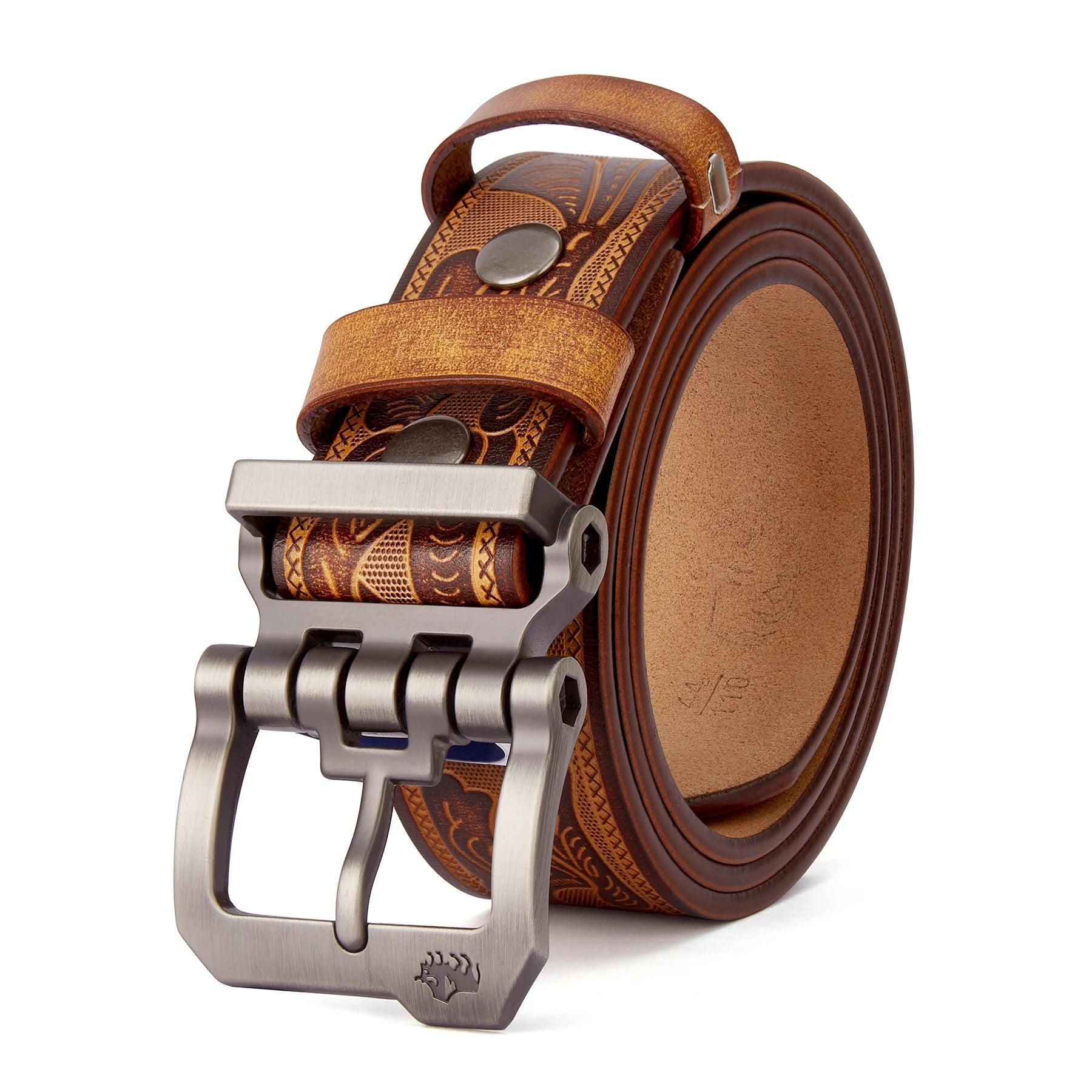 BISON DENIM Genuine Leather Men Belt Vintage High Quality Waist Strap Luxury Pin Buckle Male Best Gift Casual Belts for...