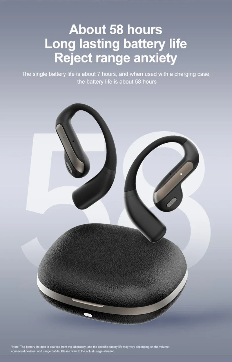 Smart AI Translation Headset True Wireless Sports Long-lasting Bluetooth Headset Stereo Sound Semi-in-ear Air Conduction...