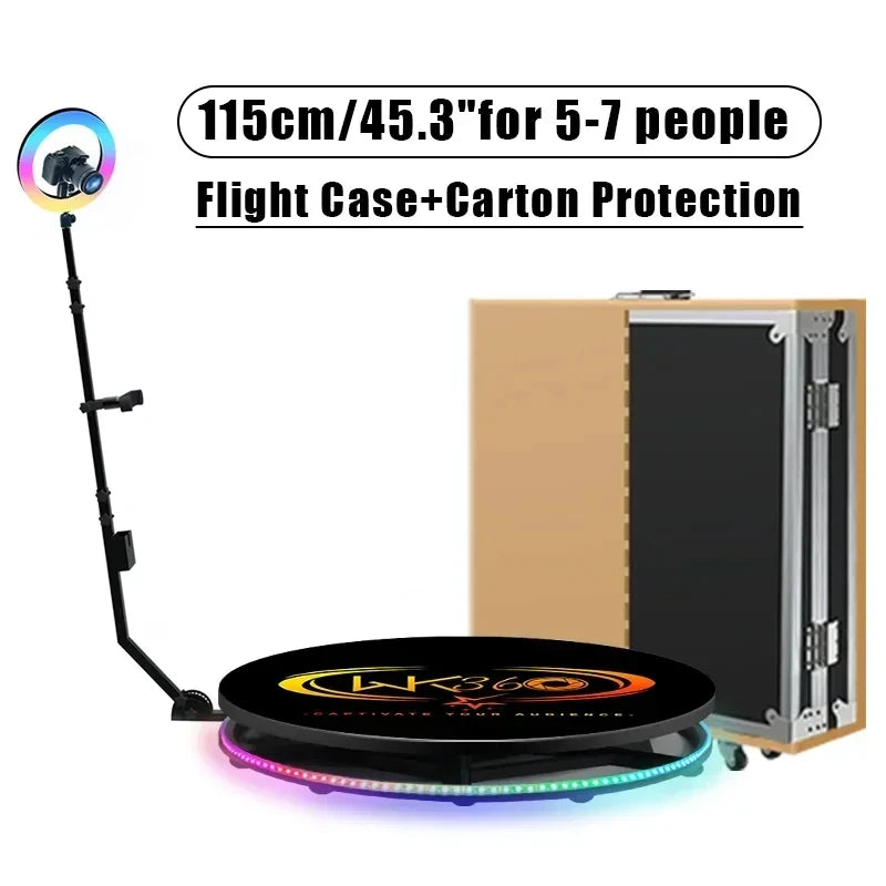 CHACKTOK 360 Photo Booth Machine for Parties 360 Spin Camera Booth with Extra Logo Customization Software APP Remote...