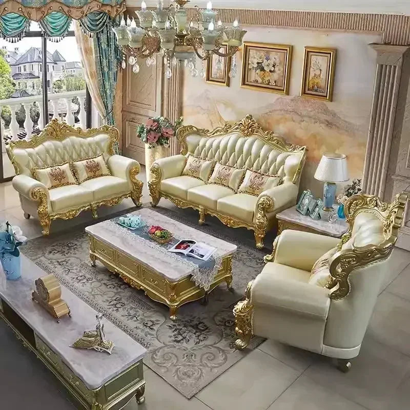 Large Filler Golden Sofas Wood Design Reclining Designer Luxury Couch Lounges Modular Nordic Canape Salon Furniture Home - Kimlud