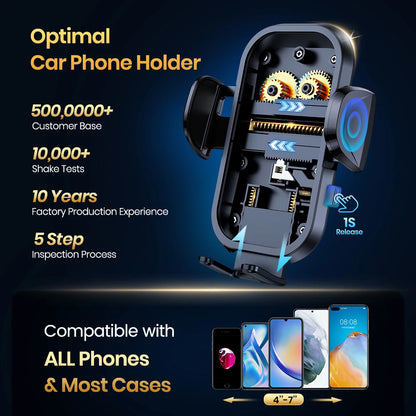 TOPK Universal Car Phone Holder for Air Vent Suction Cup Dashboard Hands Free Cell Phone Mount for Car truck for All...