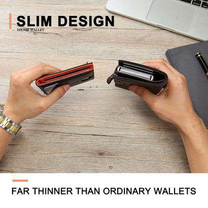 DIENQI Carbon Fiber Rfid Slim Card Luxury Wallet Money Bag Men's Wallet Bifold Billfold