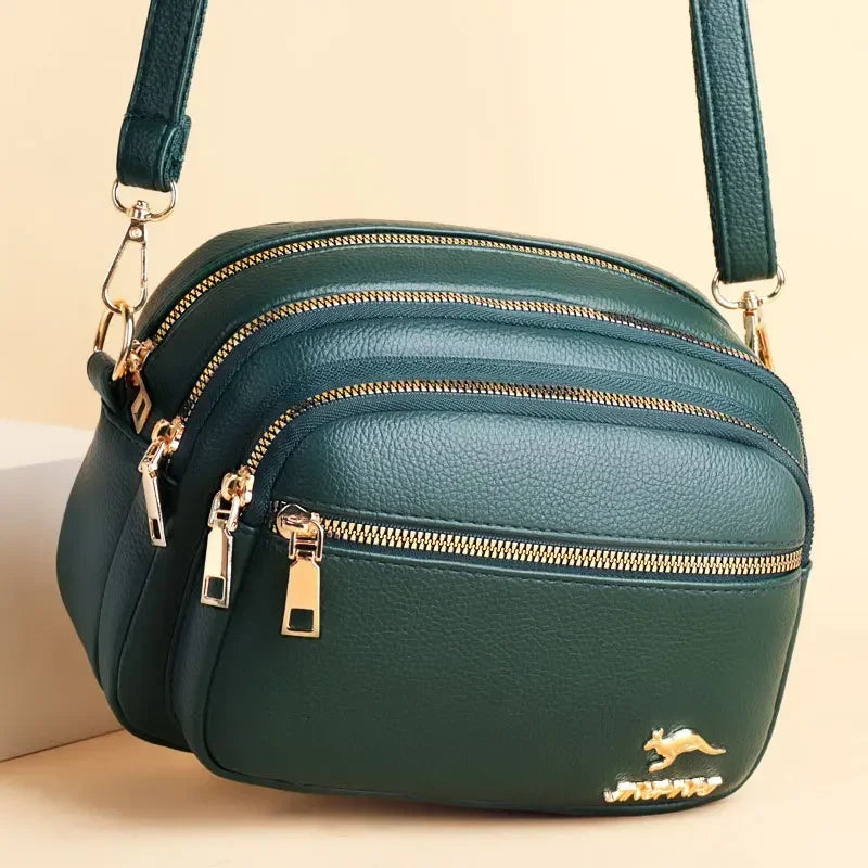 High Quality Soft Leather Purse Fashion Women Shoulder Messenger Bag Multi-pocket Wear-resistant Bag Luxury Ladies...