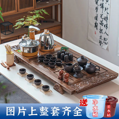 Kung Fu Ceremony Tea Tray Rectangle Drainage Pot Drip Accessories Luxury Tea Tray Hospitality Valet Bandejas Home Decorationgs - Kimlud