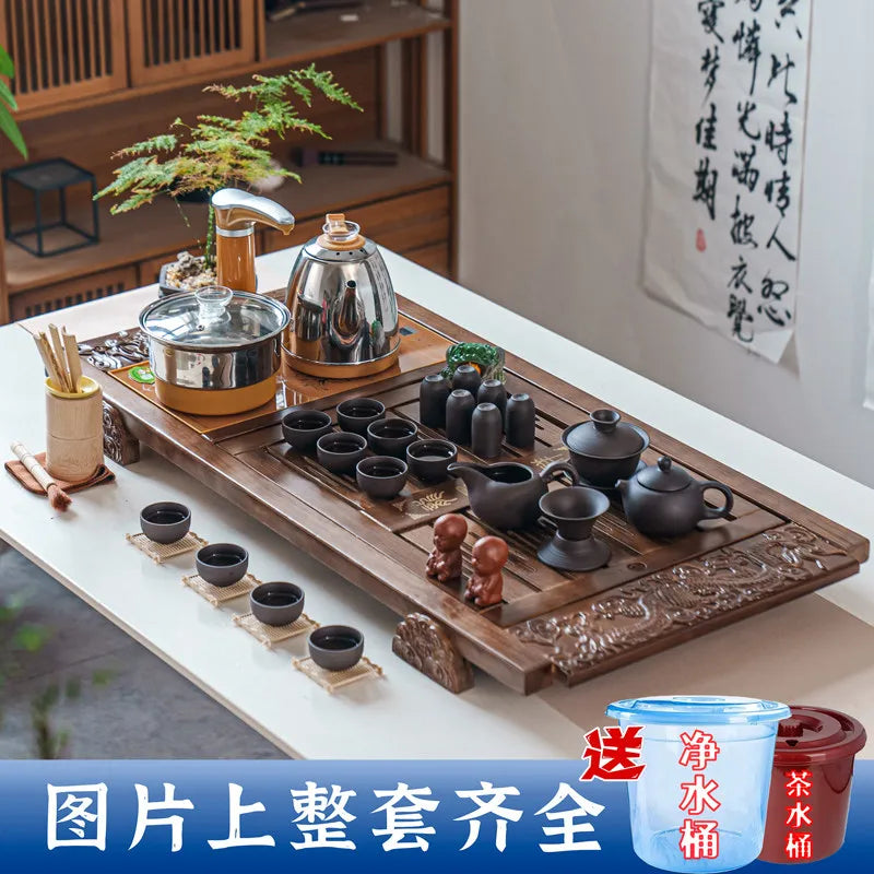 Kung Fu Ceremony Tea Tray Rectangle Drainage Pot Drip Accessories Luxury Tea Tray Hospitality Valet Bandejas Home Decorationgs - Kimlud