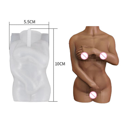 Large Silicone Human Body Candle Mold Beauty Portrait Sexy Gypsum Resin Drop Glue Soap Chocolate Mould Soft Easy Demoulding