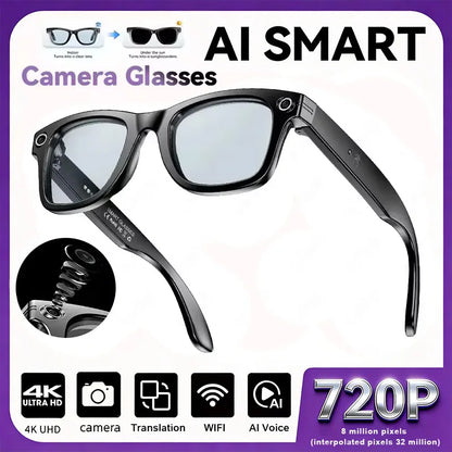 New Upgrade Smart glasses With Camera Video Recording AI Photo Recognition Bluetooth Call Translation Voice Sunglasses...