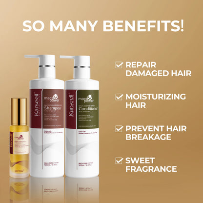 Karseell Collagen Cabello Argan Hair oil Shampoo and Conditioner Hair Care Product Series for Dry Damaged Hair All Hair...