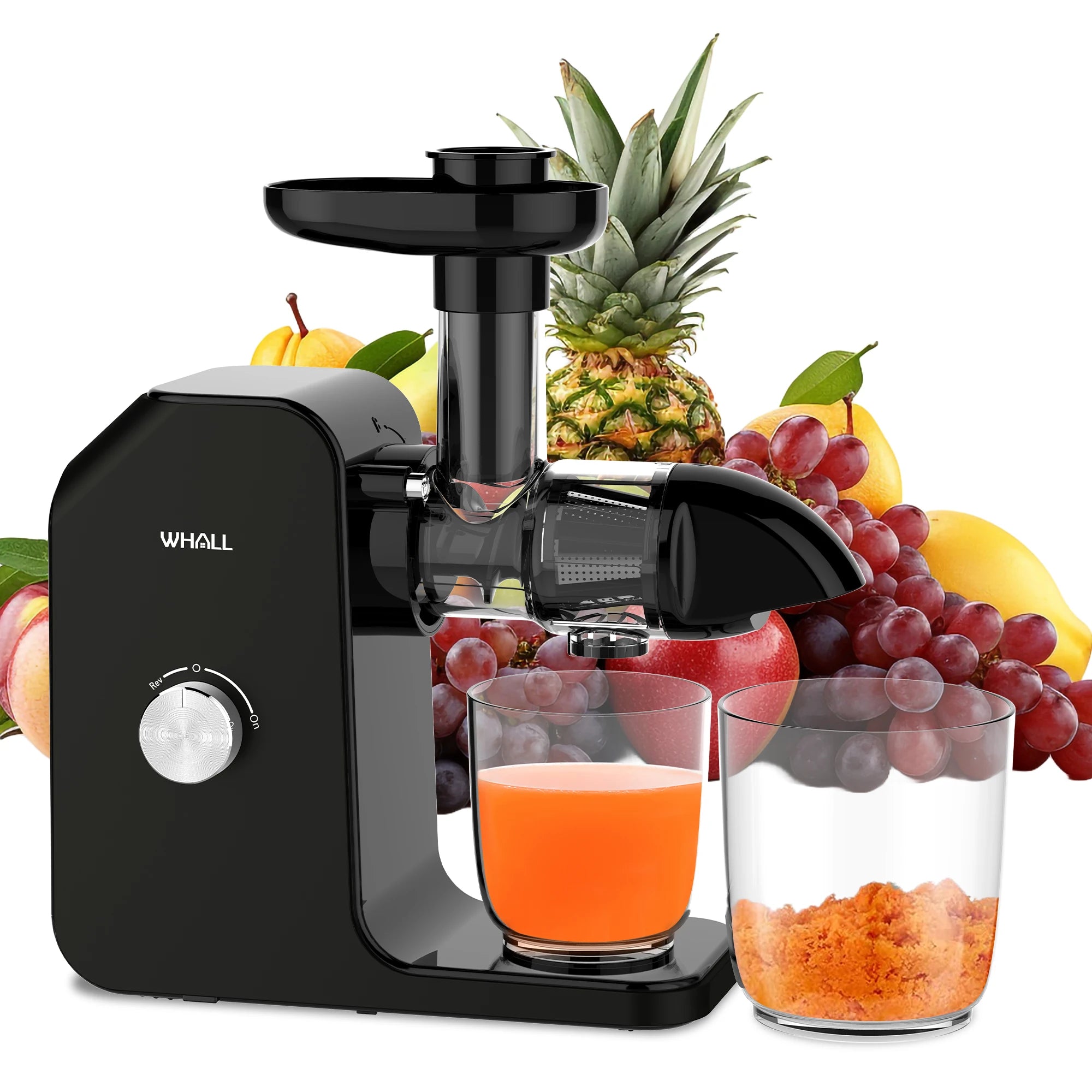 WHALL Slow Masticating Juicer, Cold Press Juicer, Slow Juicer for Home Use.