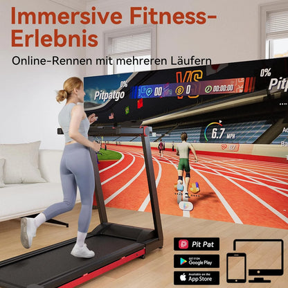 3.5HP Foldable Treadmill 350lbs Adjustable 6% Incline Walkingpad for Home/Office LCD APP Data Treadmills 10MPH Exercise Machine - Kimlud