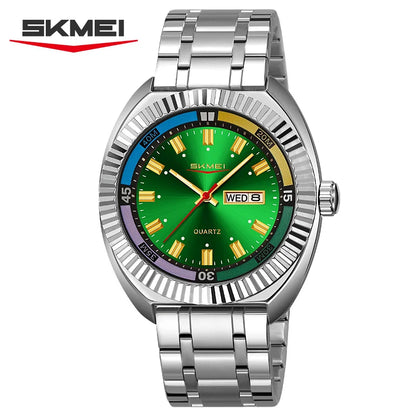 Men's quartz watch, fashionable business waterproof stainless steel watch, casual sports clock Reloj V179