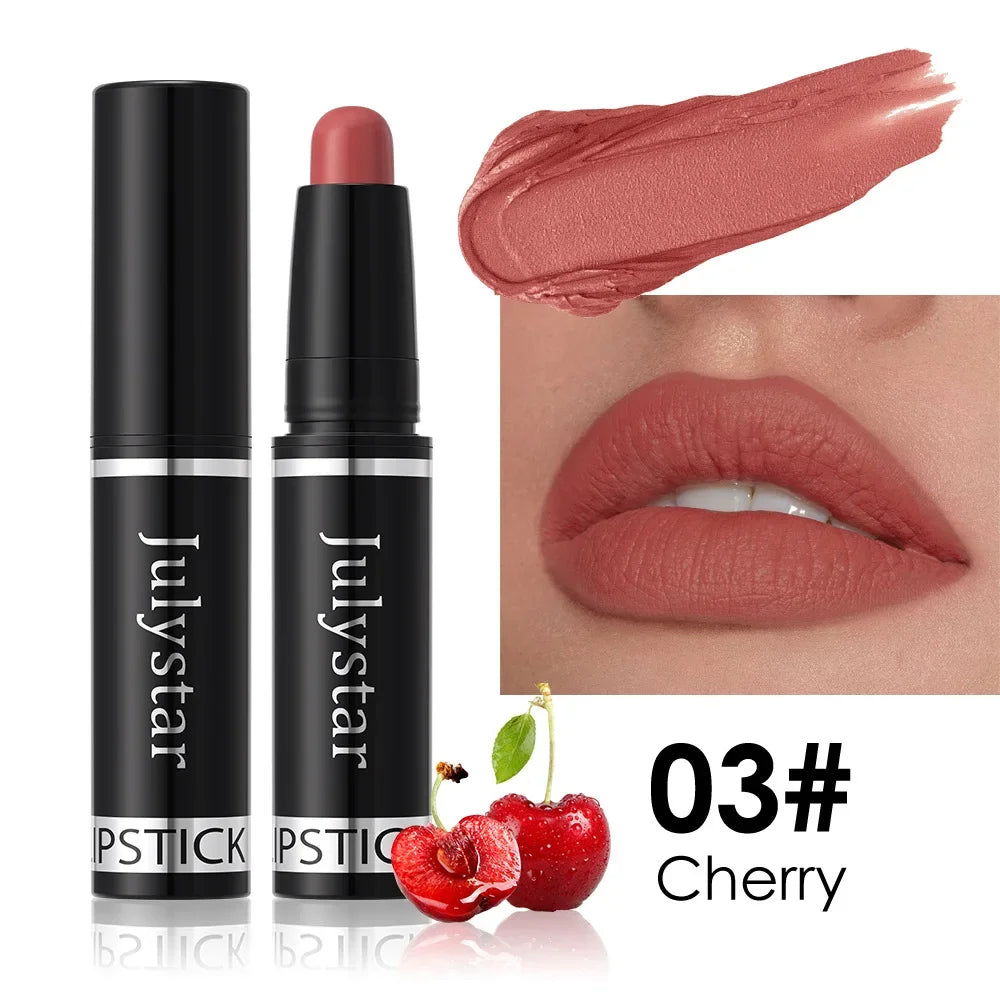 10 Color Nude Brown Matte Lipstick Pen Waterproof Lasting Non-Stick Cup Velvet Fruit Lipstick Lip Tint Pencil Makeup Lip...
