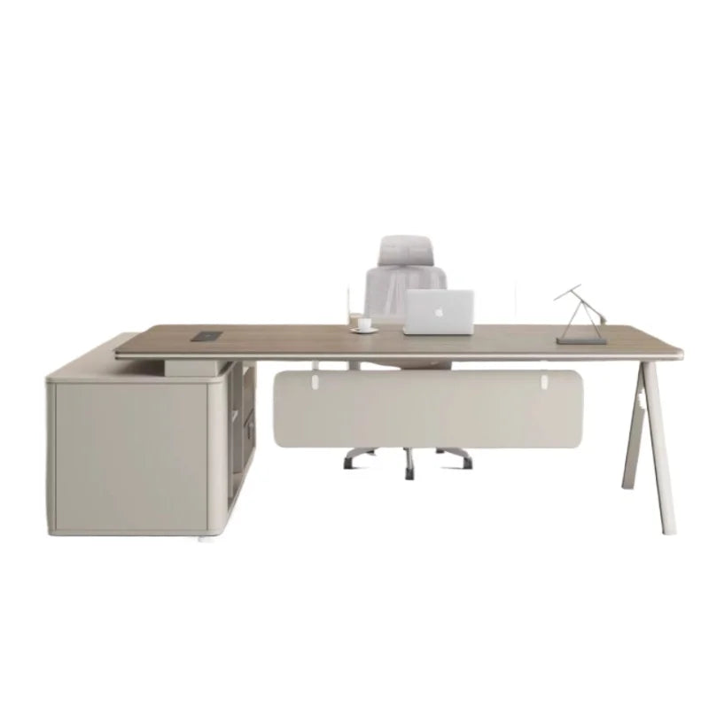 Large Wood Aesthetic Office Desk Designer Modern Drawers Standing Computer Desk Executive Wooden Mesa Escrivaninha Furniture - Kimlud