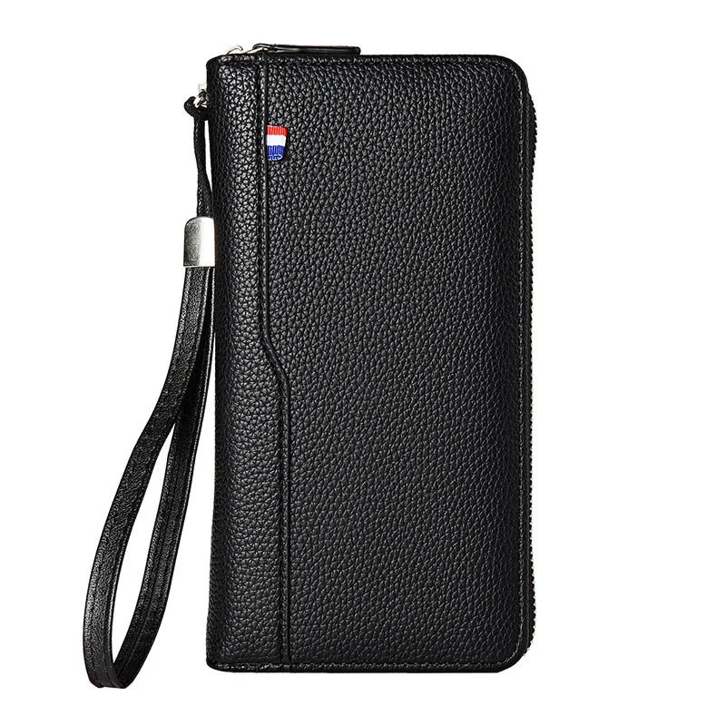2024 Rfid 36 Slots Wallet Split Solid man Purse Business Credit Organ Card Holder Blocking Anti Theft Phone Bag Large Capacity