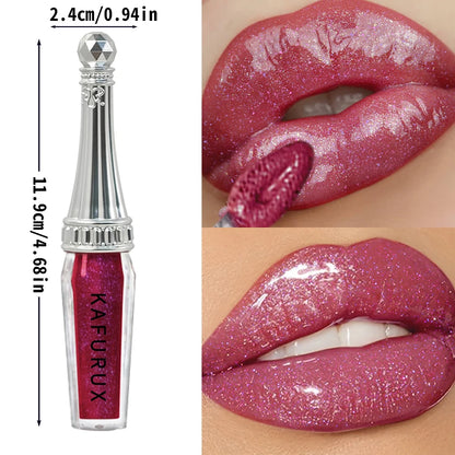 6 Colors Glitter Liquid Lipsticks Shimmer Shiny Lipgloss Pearlescent Lip Tint Mositurizing Long Lasting Lip Glaze Makeup For Wom - Kimlud