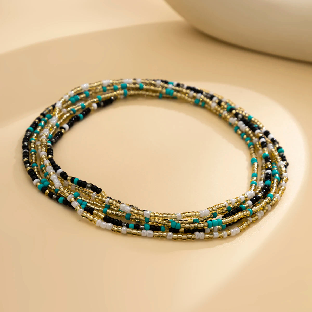 Bohemia Colorful Small Seed Beads Waist Chain for Women Sexy Beach Belly Chain Belt Summer Midriff Tops Accessories Body Jewelry - Kimlud