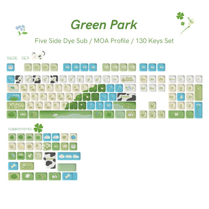 125 Keys Milky Way White Dye-Sublimation Keyboard Keycaps MOA Profile Cute PBT Key cap for Cherry MX Switches Gaming Keyboard