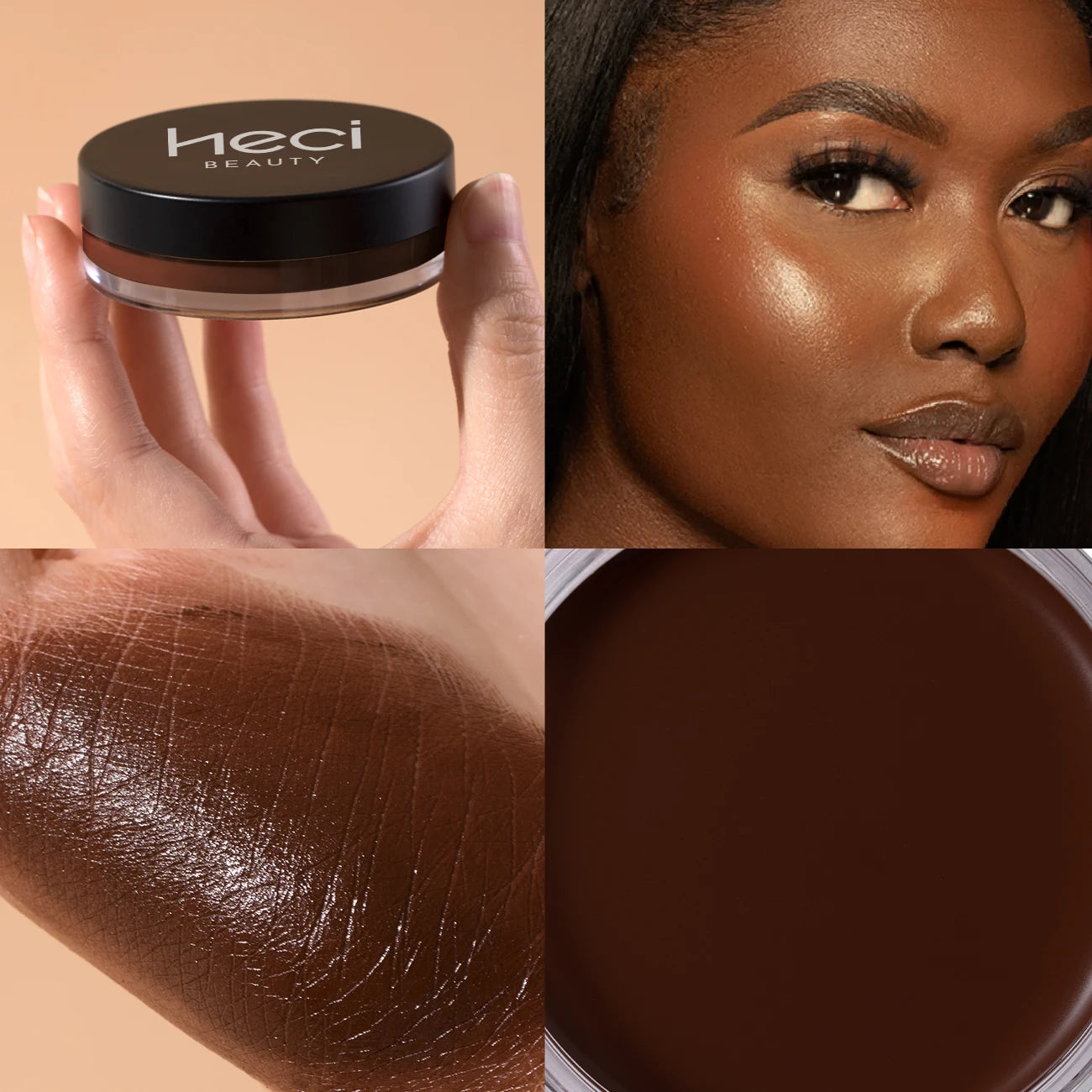 Waterproof Foundation Full Coverage, Oil-control Matte Velvet Nourishing Flawless Cream Foundation, 0.7oz Cream Bronzer Makeup