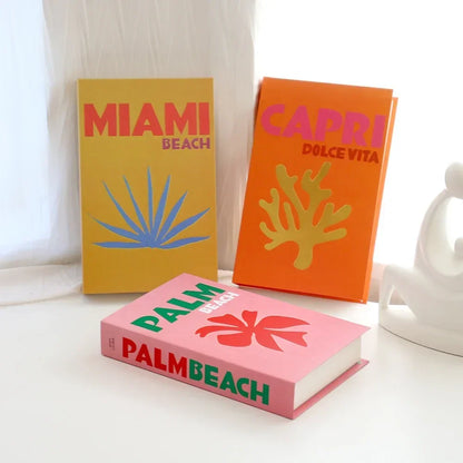 3Pcs Foldable Fashion Fake Books Living Room Decoration Designer Books Coffee Table Ornaments Club Hotel Room Villa Prop Books