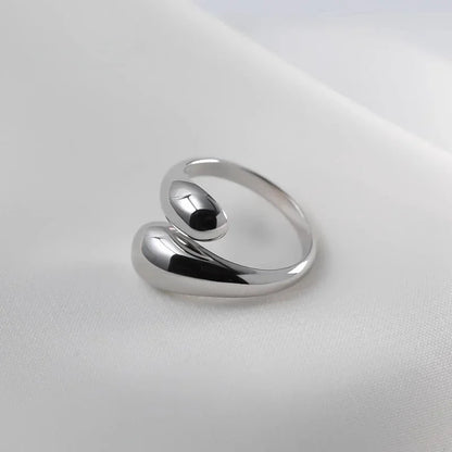 925 Sterling Silver Rings for Women Couple Minimalist Handmade Simple Big Open Ring Party Prevent Allergy Jewelry...