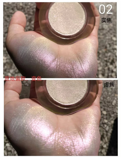 RMT High Gloss Chameleon Highlight Matte Purple Fine Powder Cream Blusher Shiny Face Brightening Integrated Plate ROMATIC Makeup