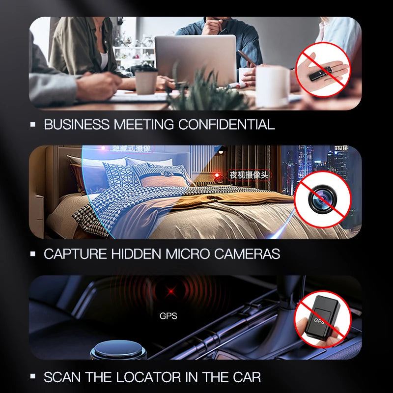 Anti Spy Camera Detector 1.9'' Newest GPS Detector Spy Gadgets Hidden Lens Bug Hunter Wireless Signal Detection Infrared...