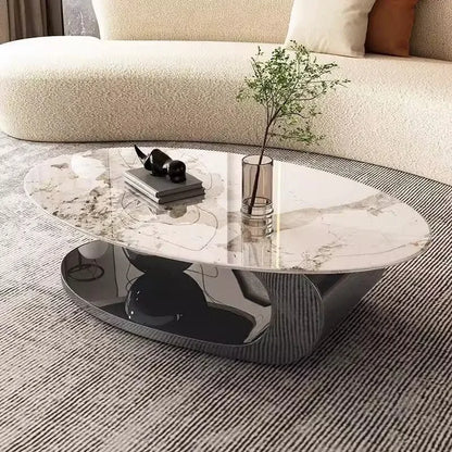 Modern Slate Desktop Metal Coffee Tables Minimalist Designer Home Living Room Furniture Italian Oval Table Luxury Tea...