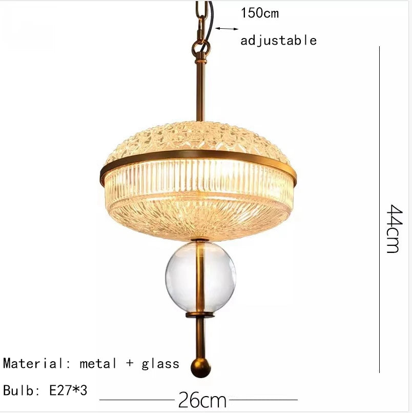 Champagne Glass Pendant Light Creative Hanging Lamp 3000K Gold Metal For Hotel Parlor Dining Room Bedroom - Kimlud