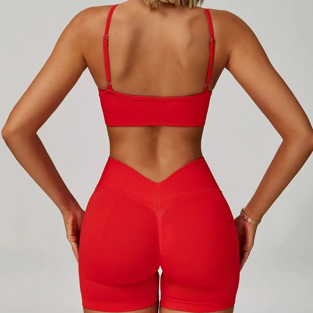 2/3PCS Seamless Sport Yoga Set Women's Breathable High Waist Fitness Sportwear Women Sports underwear Set Gym Workout Clothes - Kimlud