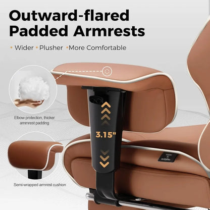 Big and Tall Office Chair 400lbs High Back Leather Executive Chair with Ergonomic Lumbar Support & Pocket Spring Cushion for Lo