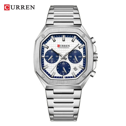 CURREN Men Watch Top Brand Luxury Sports Quartz Mens Watches Full Steel Waterproof Chronograph Wristwatch Men Relogio Masculino