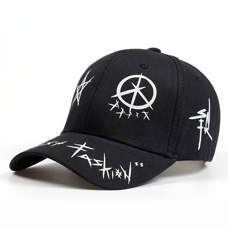 Unisex Letter Pattern Printing Snapback Baseball Caps Spring and Autumn Outdoor Adjustable Casual Hats Sunscreen Hat - Kimlud