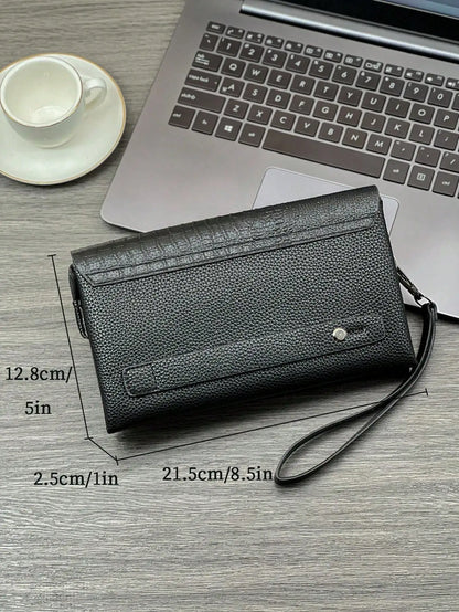 Fashion Crocodile Pattern Clutch Bag Business Portable Large Capacity Multifunctional Handbag Flap Zipper Clutch Bag |...