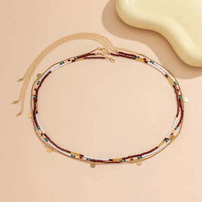 Lacteo Bohemia Seed Beads Waist Chain Tiny Acrylic Multilayer Belly Body Chains for Women Sexy Jewelry Beach Summer...
