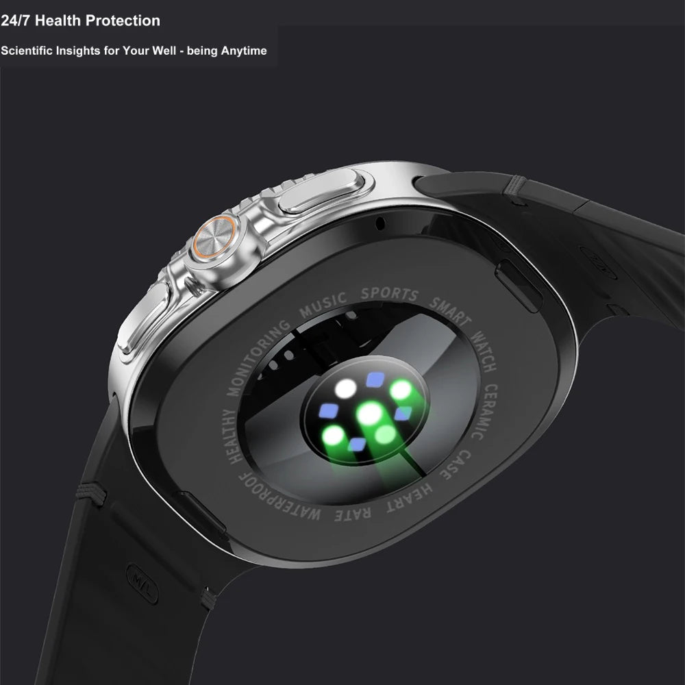 Fashion Smart Watch Blue Tooth Call Watches Heart Rate Waterproof SmartWatch Voice Assistant NFC Sport Fitness Music Bracelet