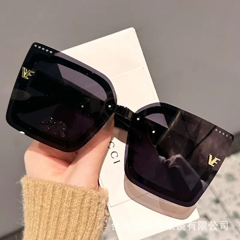 New Cool Rimeless Polarized Sunglasses Women Oversized Square Sun Glasses Ladies UV400 Classic Goggle Oculos De Sol...