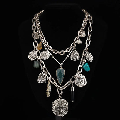 Unique Irregular Shape Pendants And Multi-Layered Designs In European And American Style Necklaces For Women's Banquets...