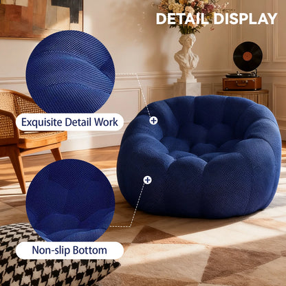 Adult/Child Memory Foam Bean Bag Chair, Small Bubble Chair for Bedrooms, Honeycomb-shaped Curved Sofa Suitable for...