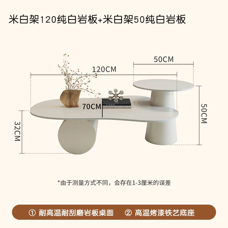 Creative Aesthetic Side Table Luxury Space Saving Coffee Tables Minimalist Modern Mesa De Centro De Sala Living Room Furniture - Kimlud