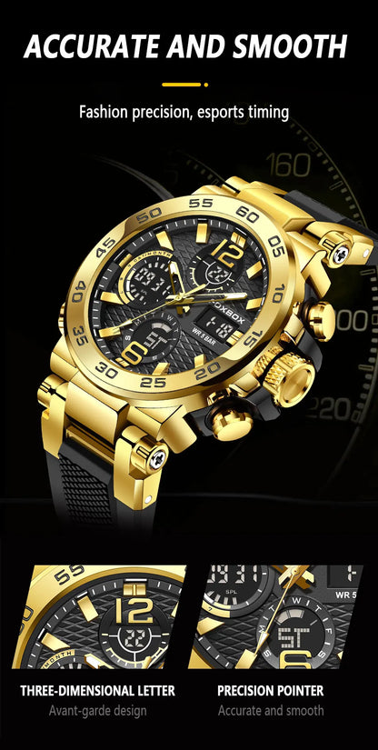 LIGE Men Digital Watch  Military Sports Swimming Watches Fashion Waterproof Dual  display  Wristwatch Mens Relogios Masculino