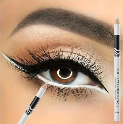 Wooden Rod White Inner Eyeliner Pen Eyelid Under Crease Pen Matte White Pen Beauty Eyeliner Easy Coloring | Kimlud...