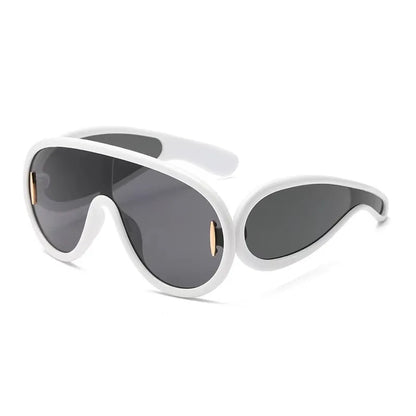 Sports Punk Oversized Sunglasses Steampunk Y2K Women Men Personality Sun Glasses Ladies 2023 Luxury Brand Eyewear Goggle UV400 - Kimlud