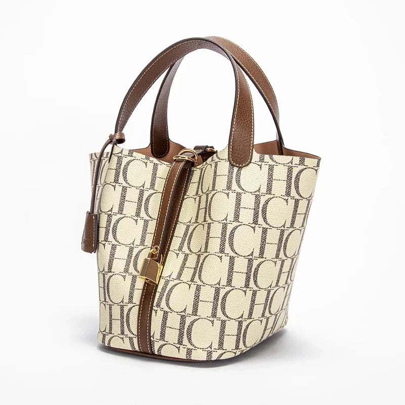CH Large Capacity Commuter Travel Handbag Luxury Brand Fashion Texture Letter Printed Women's Shoulder Bag | Kimlud...