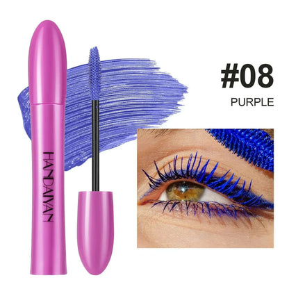 5D Colorful Silk Mascara Blue Red Black Cream Length Waterproof and Non-caking Colored Thickening Lengthening Curling Mascara