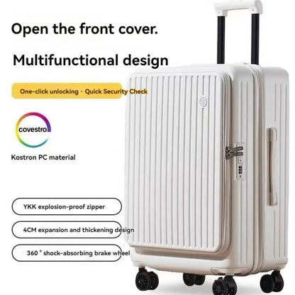 19 minutes ago, the expandable zipper box with an open lid is 20 inches. It is a male suitcase and a travel suitcase for female
