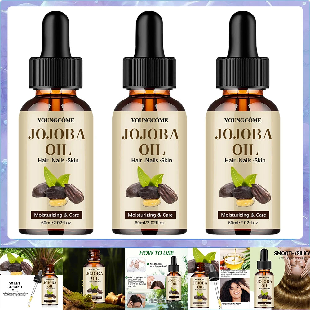 Organic Jojoba Oil, Pure Moisturizing Oil For Face, Hair, Skin Nails | Natural Cold Pressed Hexane Free Carrier Oil Hair...